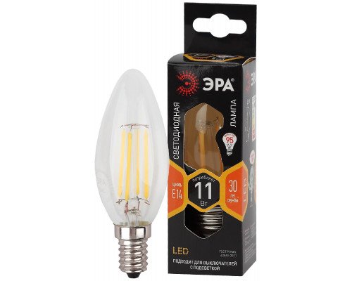 Основное фото Светодиодная лампочка Эра F-LED B35-11w-827-E14 Б0046985: Купить в Интернет магазин освещения GCSVET.RU