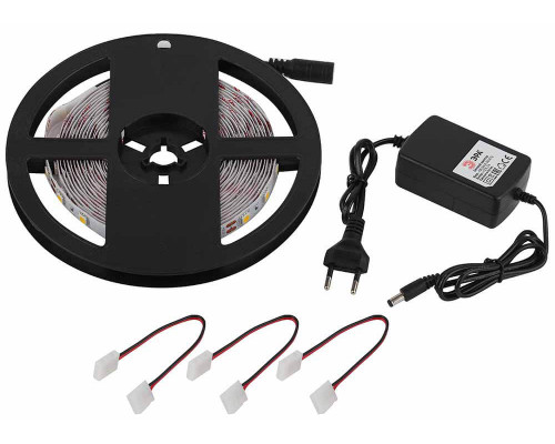 Дополнительное фото Лента светодиодная ЭРА 14,4W/m 60LED/m 5050SMD теплый белый 5M 5050kit-14,4-60-12-IP20-2700-5m Б0043066: Купить в Интернет магазин освещения GCSVET.RU