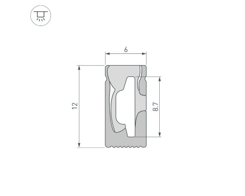 Дополнительное фото Силиконовый профиль Arlight WPH-FLEX-0612-SIDE-S8-5m BLACK 045782: Купить в Интернет магазин освещения GCSVET.RU