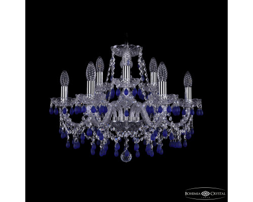 Основное фото Люстра подвесная Bohemia Ivele Crystal 1410/6+3/195 Ni V3001: Купить в Интернет магазин освещения GCSVET.RU