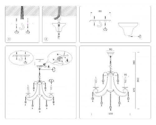 Дополнительное фото Люстра подвесная Ambrella Light Classic TR4915: Купить в Интернет магазин освещения GCSVET.RU