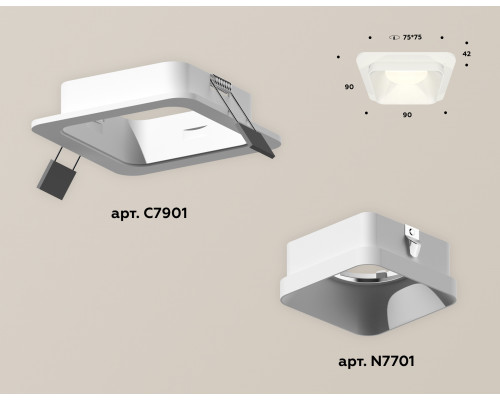 Дополнительное фото Светильник встраиваемый Ambrella Light Techno XC7901001 (C7901, N7701): Купить в Интернет магазин освещения GCSVET.RU