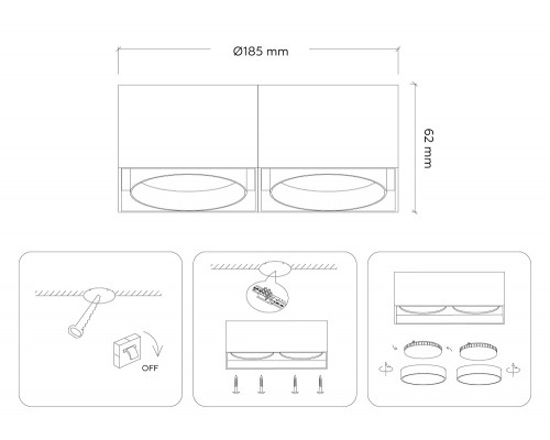 Дополнительное фото Светильник накладной Ambrella Light GX Standard tech TN70872: Купить в Интернет магазин освещения GCSVET.RU