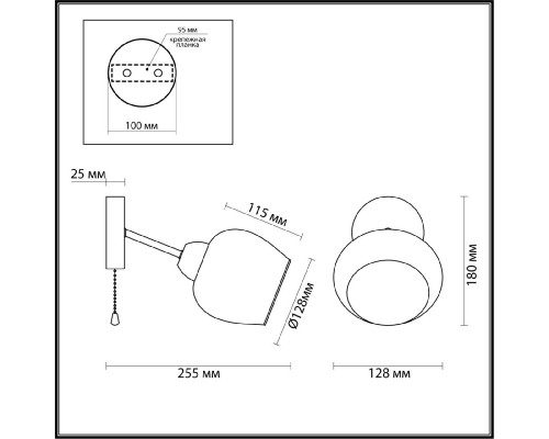 Дополнительное фото Настенный светильник Lumion Odell 5650/1W: Купить в Интернет магазин освещения GCSVET.RU