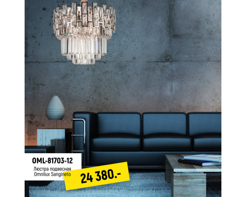Дополнительное фото Люстра подвесная Omnilux Sangineto OML-81703-12: Купить в Интернет магазин освещения GCSVET.RU