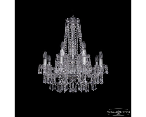 Основное фото Люстра подвесная Bohemia Ivele Crystal 1403/8+4/195/h-60 Ni: Купить в Интернет магазин освещения GCSVET.RU