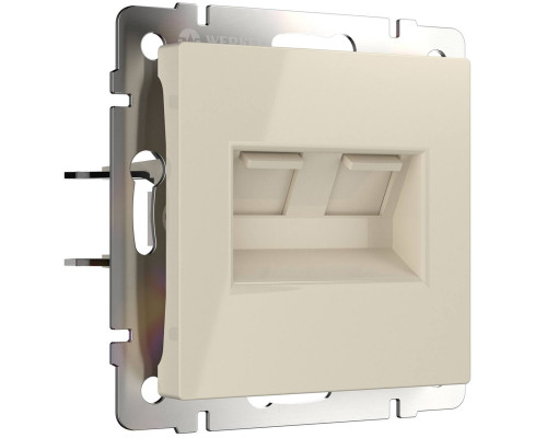 Основное фото Розетка двойная Ethernet RJ-45 Werkel слоновая кость W1181103 4690389155864: Купить в Интернет магазин освещения GCSVET.RU