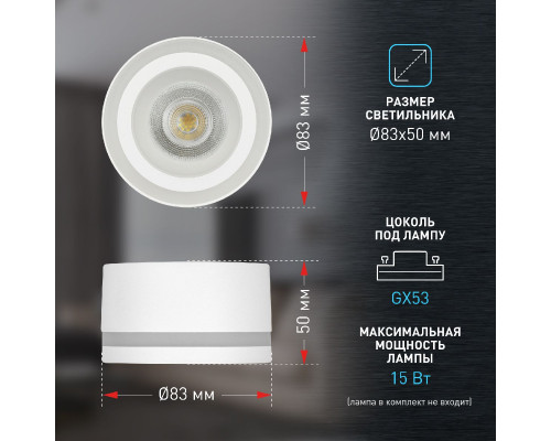 Дополнительное фото Светильник накладной Эра OL51 WH Б0059804: Купить в Интернет магазин освещения GCSVET.RU