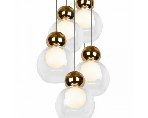 Дополнительное фото Люстра подвесная LED iLedex Blossom C4476-5R GL: Купить в Интернет магазин освещения GCSVET.RU
