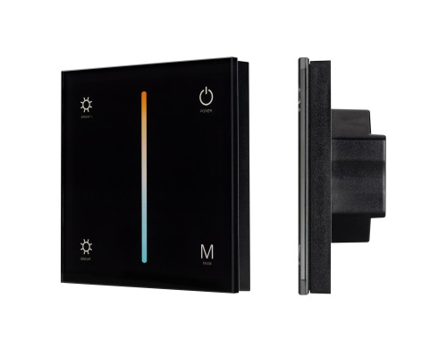 Основное фото Панель Arlight Smart-P21-Mix-G-IN Black (12-24V, 4x3A, Sens, 2.4G) 033765: Купить в Интернет магазин освещения GCSVET.RU