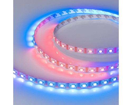 Основное фото Лента светодиодная Arlight SPI-B60-10mm 12V RGB-PX1-RAM (9.3 W/m, IP20, 5060, 5m) 033437: Купить в Интернет магазин освещения GCSVET.RU