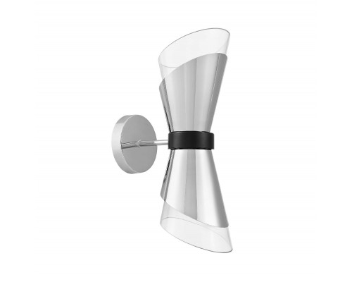 Основное фото Настенный светильник Lumina Deco Fabro LDW 7013-2 CHR+PR: Купить в Интернет магазин освещения GCSVET.RU