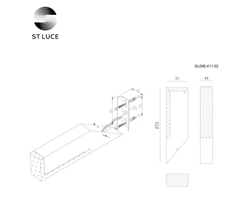 Дополнительное фото Светильник настенный LED для улицы ST Luce Posto SL096.411.02: Купить в Интернет магазин освещения GCSVET.RU