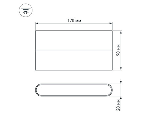 Дополнительное фото Светильник настенный LED для улицы Arlight SP-Wall-Flat-S170x90-2x6W Warm3000 032412: Купить в Интернет магазин освещения GCSVET.RU