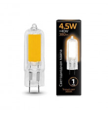 Светодиодная лампа Gauss G4 4.5W 3000K прозрачная 107807104