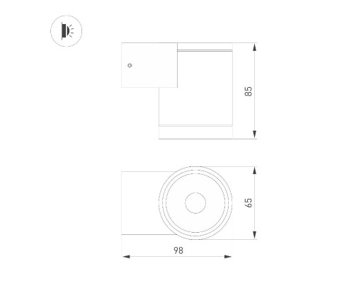 Дополнительное фото Светильник настенный для улицы Arlight LGD-RAY-WALL-R65-9W Warm3000 (GR, 23 deg, 230V) 038153: Купить в Интернет магазин освещения GCSVET.RU