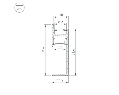Дополнительное фото Профиль Arlight PLINTUS-H35-F-2000 ANOD 046858: Купить в Интернет магазин освещения GCSVET.RU