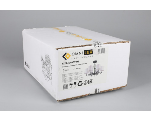 Дополнительное фото Люстра потолочная Omnilux Reggello OML-64907-06: Купить в Интернет магазин освещения GCSVET.RU
