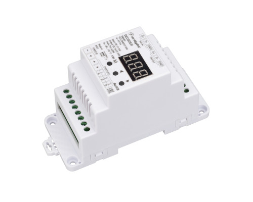 Основное фото Декодер Arlight Smart-K23-DMX512-Din (12-24V, 3x6A) 027126: Купить в Интернет магазин освещения GCSVET.RU