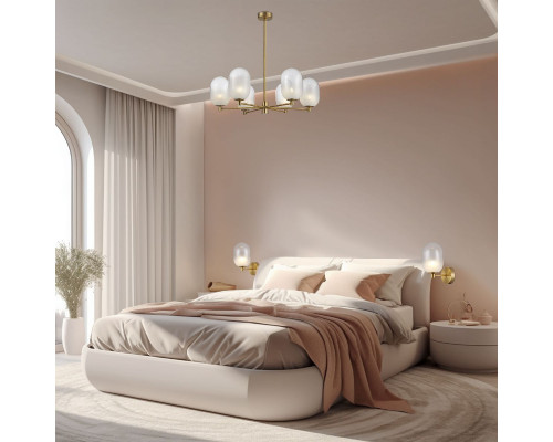 Дополнительное фото Настенный светильник Eurosvet Loona 60161 латунь a065615: Купить в Интернет магазин освещения GCSVET.RU