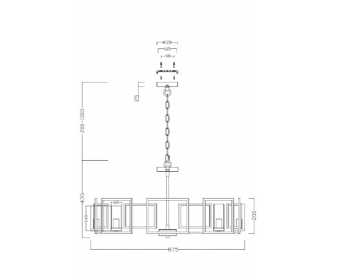 Дополнительное фото Люстра подвесная Maytoni Bowi H009PL-08G: Купить в Интернет магазин освещения GCSVET.RU