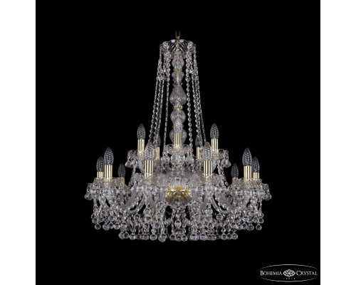 Основное фото Люстра подвесная Bohemia Ivele Crystal 1409/10+5/240/h-77 G: Купить в Интернет магазин освещения GCSVET.RU