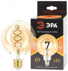 Светодиодная лампочка Эра F-LED G95-7W-824-E27 spiral gold Б0047663