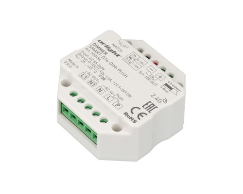 Основное фото Диммер Arlight Smart-D14-Dim-Push 1.5А 0-10V 2.4G 028434: Купить в Интернет магазин освещения GCSVET.RU