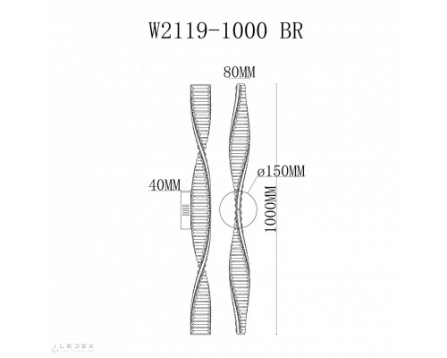Дополнительное фото Светильник настенный iLedex Woodstock W2119-1000 BR: Купить в Интернет магазин освещения GCSVET.RU