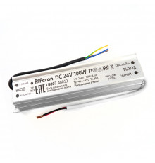 Блок питания для светодиодной ленты Feron LB007 100Вт 24В IP67 48059