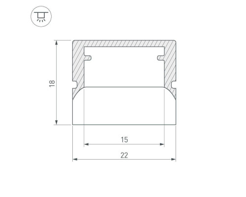 Дополнительное фото Профиль-держатель Arlight WPH-FLOOR22-2000 ANOD 023291: Купить в Интернет магазин освещения GCSVET.RU