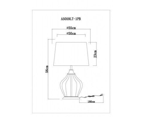 Дополнительное фото Лампа настольная ARTE Lamp A5059LT-1PB: Купить в Интернет магазин освещения GCSVET.RU