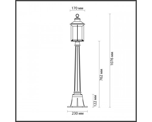 Дополнительное фото Светильник уличный Odeon Light Mavret 4961/1F: Купить в Интернет магазин освещения GCSVET.RU