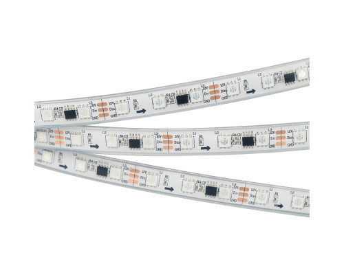 Основное фото Лента светодиодная герметичная Arlight SPI-PFS-B60-12mm 12V RGB-PX3 (14.4W/m, IP67, 5060, 5m) 026155(3): Купить в Интернет магазин освещения GCSVET.RU
