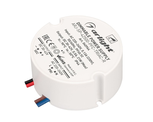 Основное фото Сетевой адаптер Arlight ARJ-SP-42500-PFC-TRIAC-R (21W, 30-42V, 500mA) 040964: Купить в Интернет магазин освещения GCSVET.RU