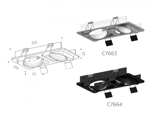 Дополнительное фото Основание светильника Ambrella Light DIY Spot C7663: Купить в Интернет магазин освещения GCSVET.RU