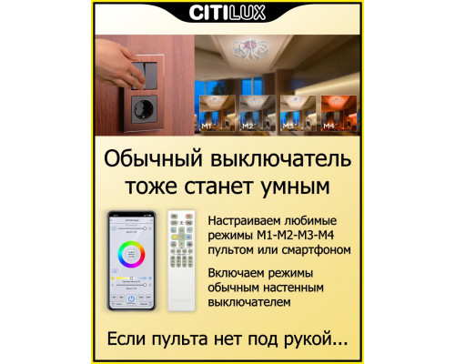 Дополнительное фото Люстра потолочная Citilux Джемини Смарт CL229A151E: Купить в Интернет магазин освещения GCSVET.RU