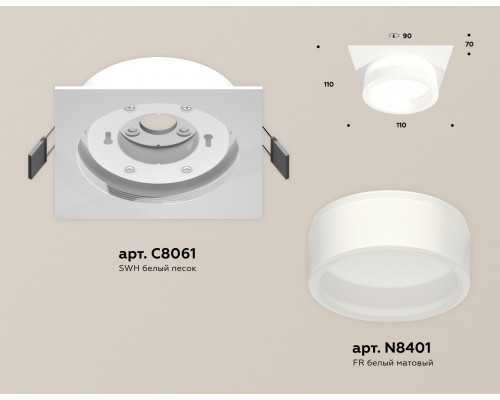 Дополнительное фото Светильник встраиваемый Ambrella Light Techno Spot XC8061015 (C8061, N8401): Купить в Интернет магазин освещения GCSVET.RU