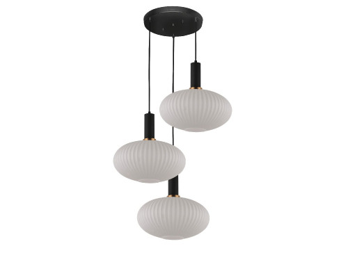 Основное фото Светильник подвесной Lumina Deco Floril LDP 1216-3 WT+BK: Купить в Интернет магазин освещения GCSVET.RU