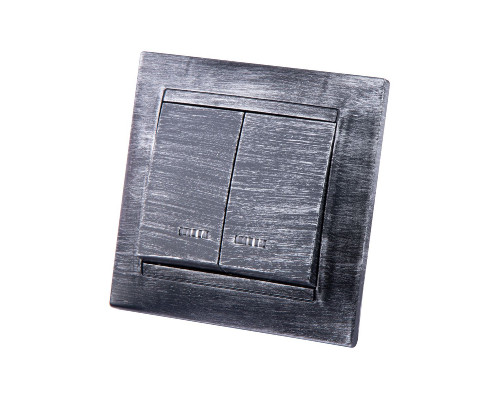 Дополнительное фото Выключатель двухклавишный с подсветкой Лама TDM Electric SQ1815-0647: Купить в Интернет магазин освещения GCSVET.RU