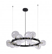 Люстра подвесная Crystal Lux Agata SP15 V2 Black/Transparente