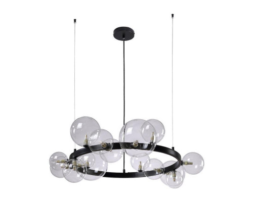Основное фото Люстра подвесная Crystal Lux Agata SP15 V2 Black/Transparente: Купить в Интернет магазин освещения GCSVET.RU