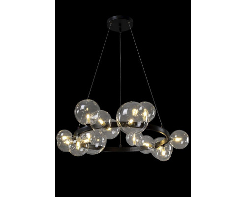 Дополнительное фото Люстра подвесная Crystal Lux Agata SP15 V2 Black/Transparente: Купить в Интернет магазин освещения GCSVET.RU