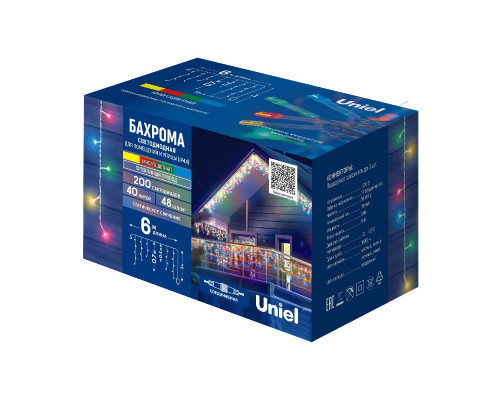 Дополнительное фото Уличная гирлянда Uniel ULD-B6007-200/STK MULTI IP44 UL-00010888: Купить в Интернет магазин освещения GCSVET.RU