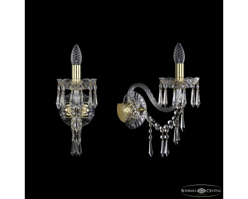 Основное фото Настенный светильник Bohemia Ivele Crystal 1403B/1/195/XL G: Купить в Интернет магазин освещения GCSVET.RU