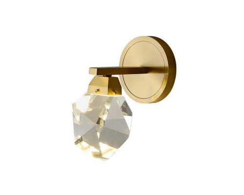 Основное фото Настенный светильник Delight Collection Crystal rock II 9701W/1 brass: Купить в Интернет магазин освещения GCSVET.RU