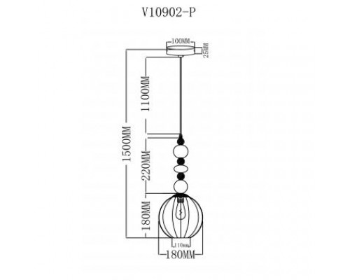 Дополнительное фото Светильник подвесной Moderli Charm V10904-P: Купить в Интернет магазин освещения GCSVET.RU