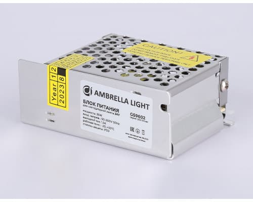 Дополнительное фото Блок питания Ambrella Light LED Driver 24V 36Вт AC90-260 1.5A IP20 GS9602: Купить в Интернет магазин освещения GCSVET.RU