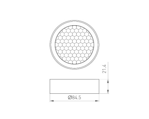 Дополнительное фото Фильтр сетчатый с посадочным кольцом Arlight LGD-HONEYCOMB-RING-R85 (BK) 046764: Купить в Интернет магазин освещения GCSVET.RU