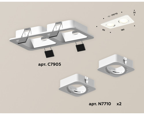 Дополнительное фото Светильник поворотный Ambrella Light Techno XC7905010 (C7905, N7710): Купить в Интернет магазин освещения GCSVET.RU